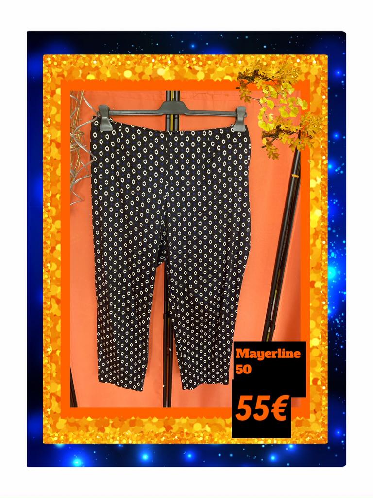 Capri broek dames 50 Mayerline, Kleding | Dames, Mayerline, Blauw, Maat 46/48 (XL) of groter, Ophalen of Verzenden