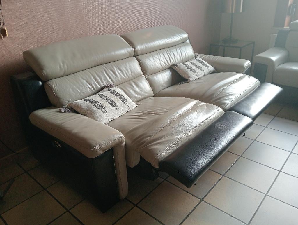 Woonkamer, Ophalen, 100 tot 125 cm, Leer, Zo goed als nieuw