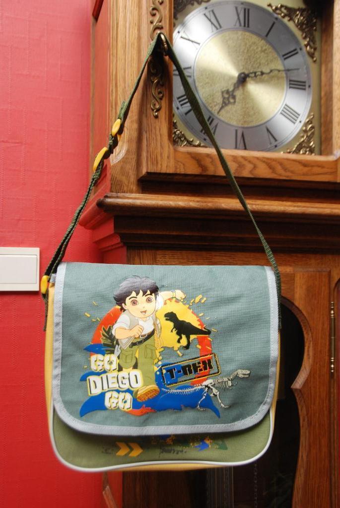 Kleine "Nickelodeon" kaki groen/gele schoudertas, Gebruikt, Minder dan 30 cm, Aktetas of Boekentas, Ophalen of Verzenden