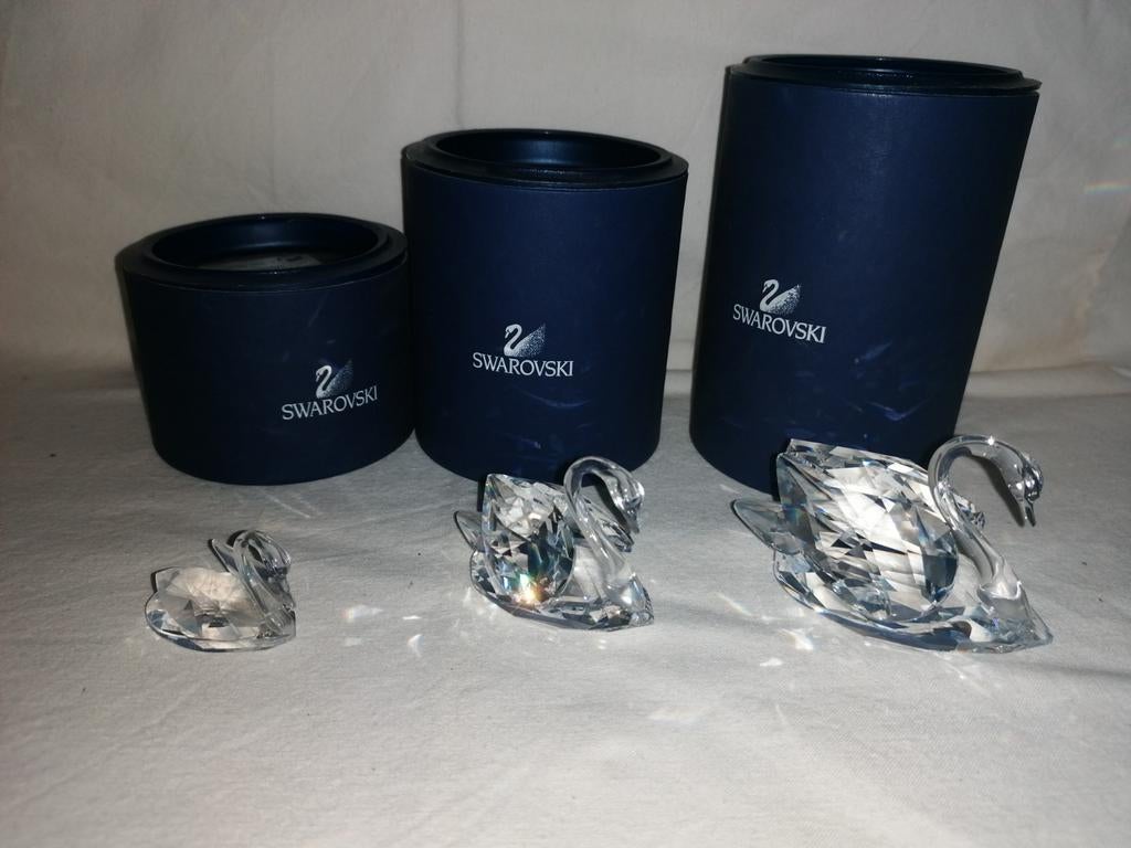Swarovski zwanen 3 verschillende grote, Verzamelen, Ophalen of Verzenden