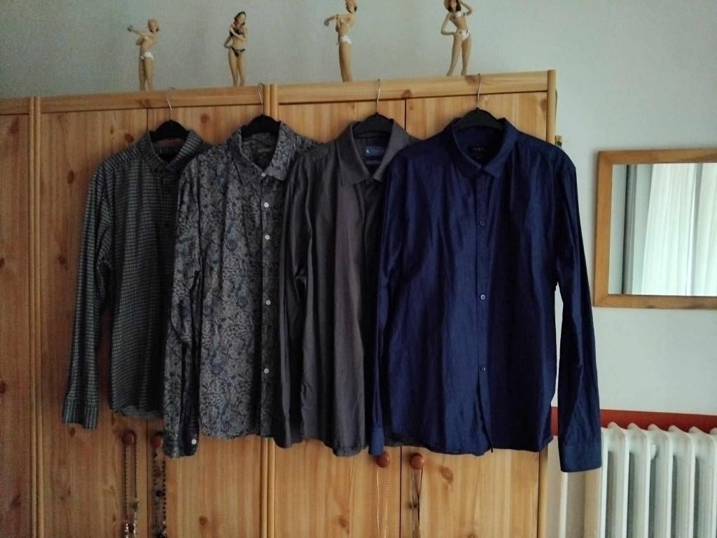 Lot de 4 chemises Homme taille XXL, Vêtements | Hommes, Chemises, Autres tours de cou, Sans marque, Autres couleurs, Porté
