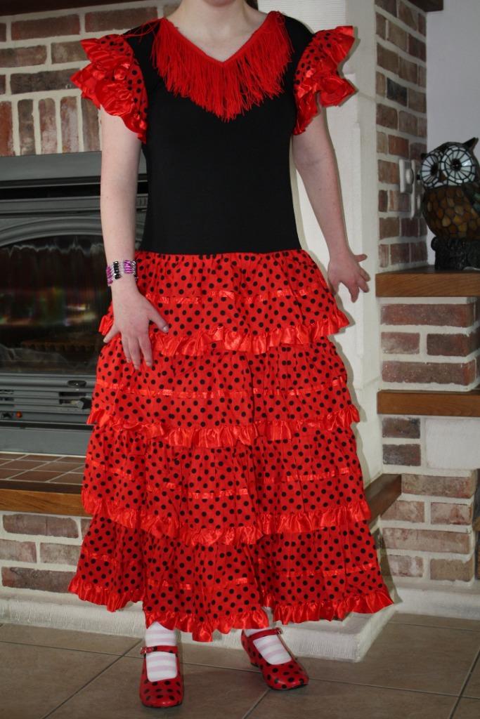 Robe Espagnole S, Enlèvement ou Envoi, Neuf, Rouge, Sous le genou