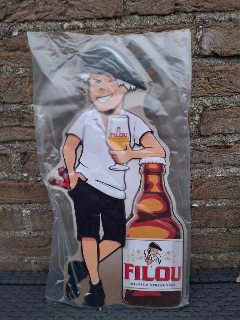 Panneau publicitaire pour la bière Filou, Collections, Marques de bière, Neuf, Panneau, Plaque ou Plaquette publicitaire, Enlèvement ou Envoi
