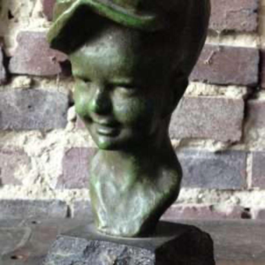 Ernst Patris keramiek buste gebronsd, Ophalen of Verzenden