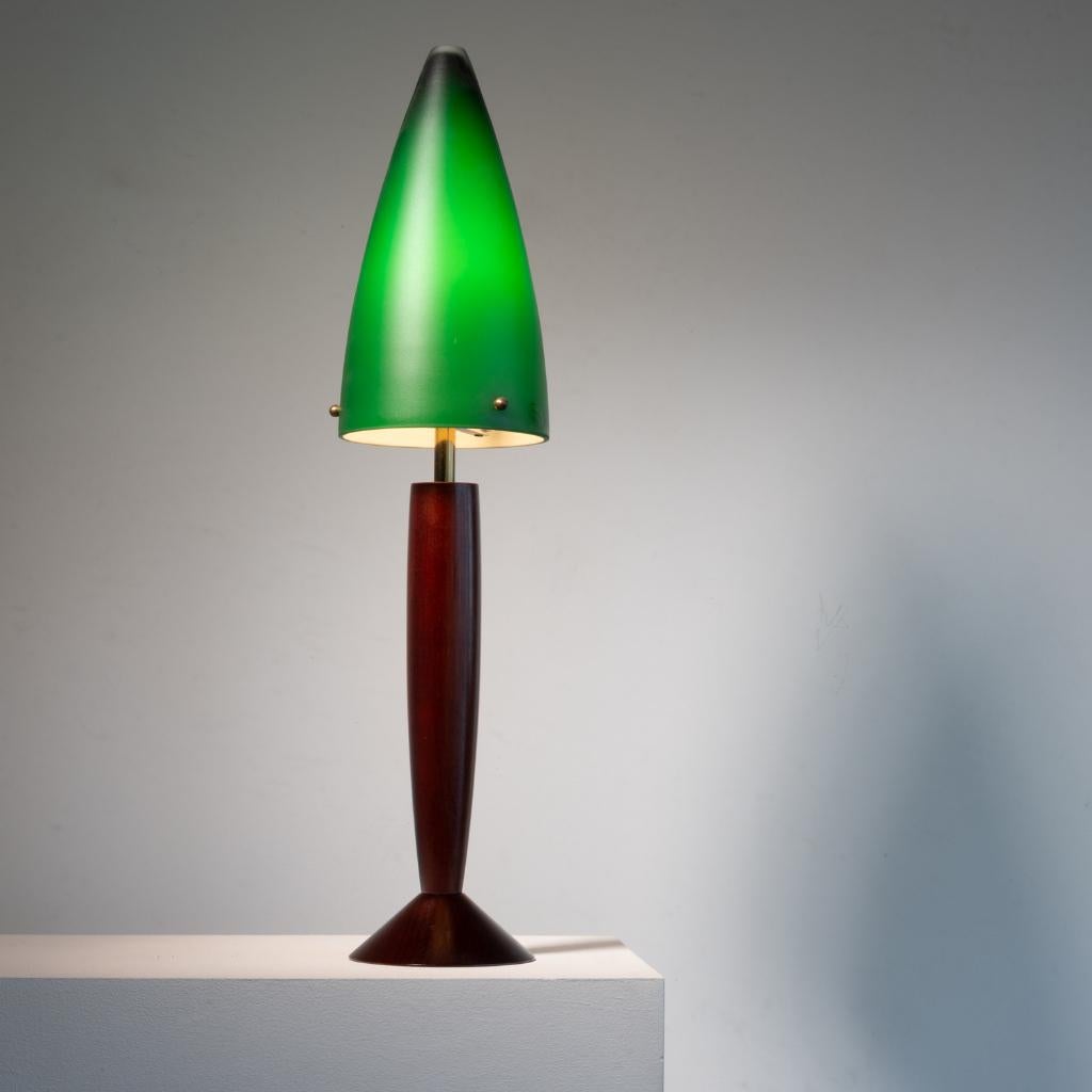 Lampe de bureau / verre Vianne - post moderne, Enlèvement ou Envoi, Comme neuf, Verre, 50 à 75 cm