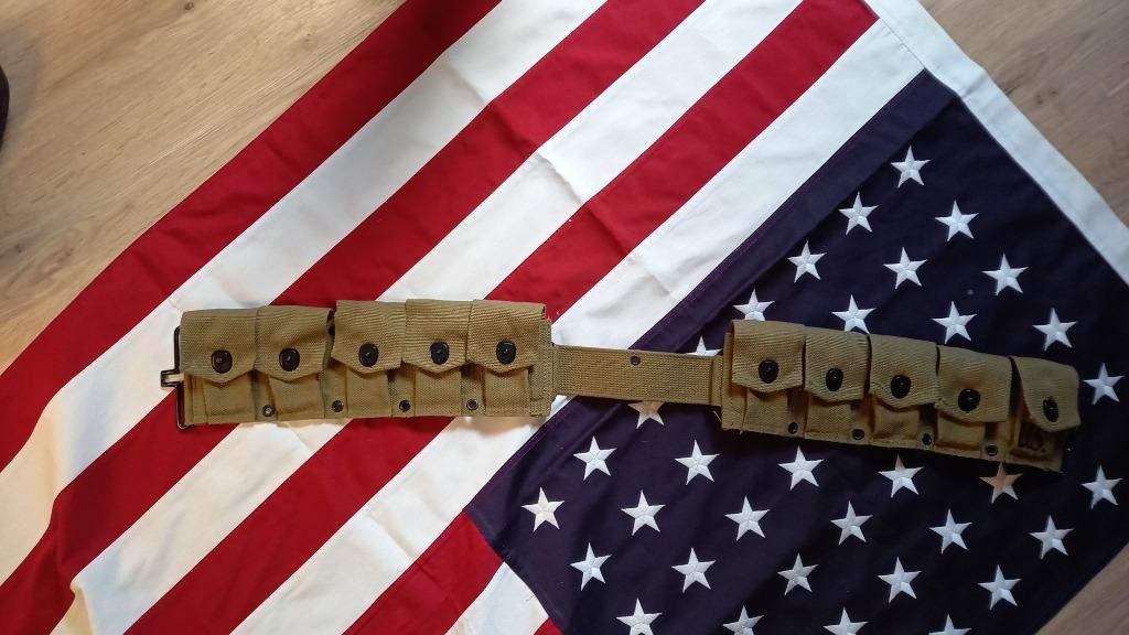 Ceinture de munitions Garand réplique kaki, Collections, Enlèvement ou Envoi, Armée de terre, Autres types