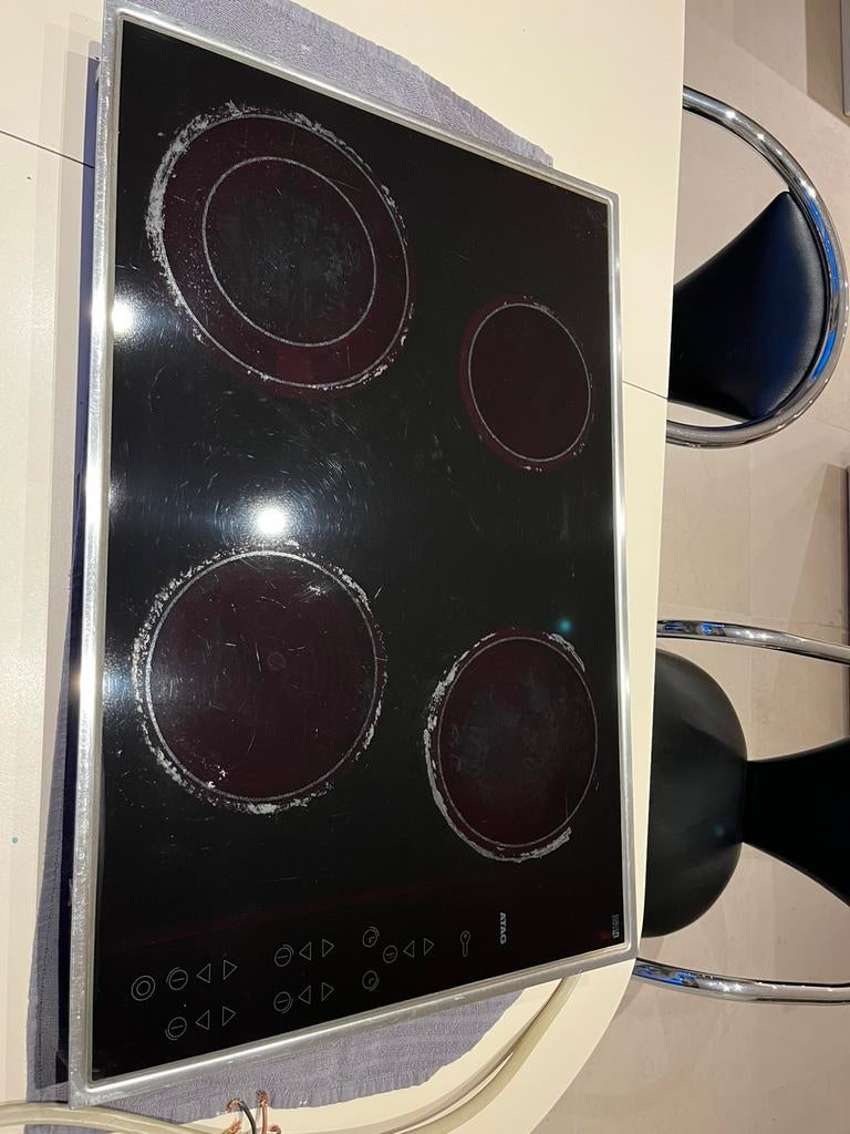 Atag inductie kookplaat, Elektronische apparatuur, Kookplaten, Ophalen, Gebruikt, 4 kookzones, Inbouw