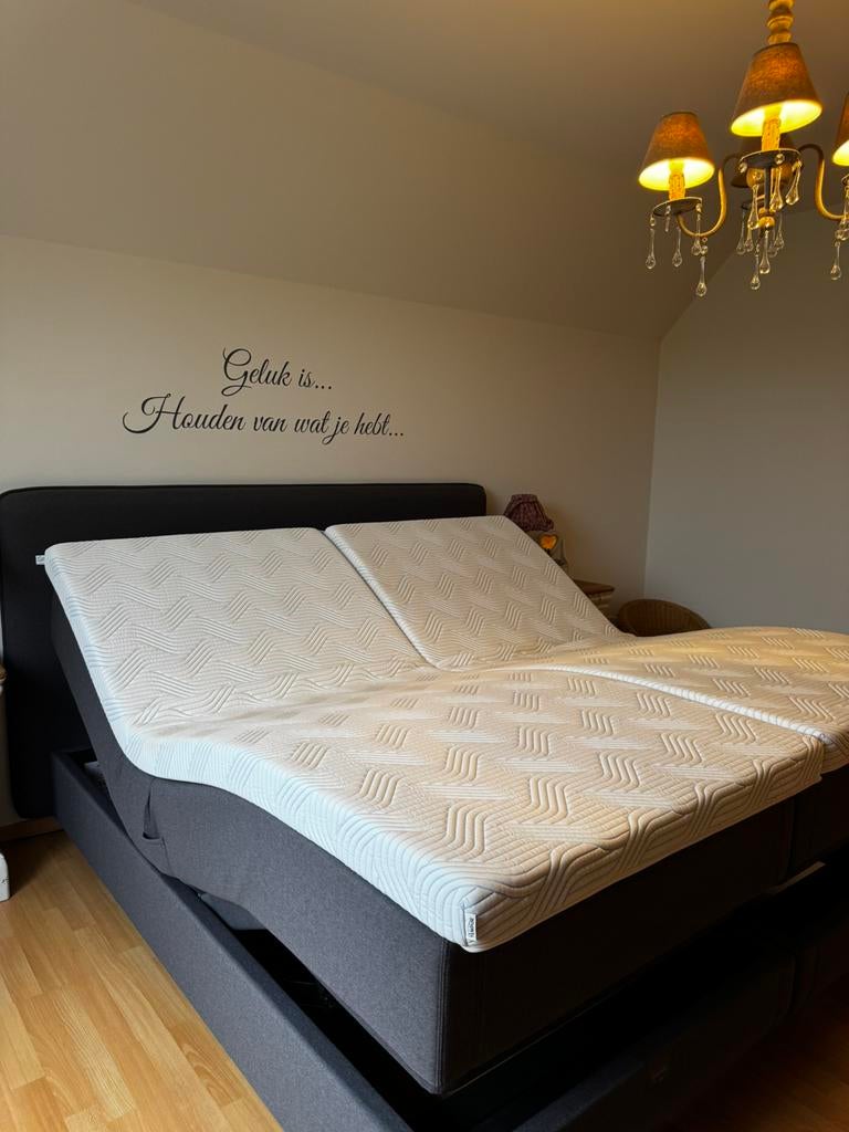 Lit ajustable Tempur North - 180 x 200 cm, 100 cm, Gris, Comme neuf, Enlèvement