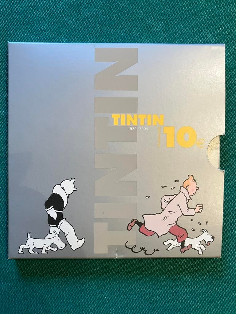 Tintin . Pièce de Collection .10 euros en Argent, Enlèvement, Comme neuf
