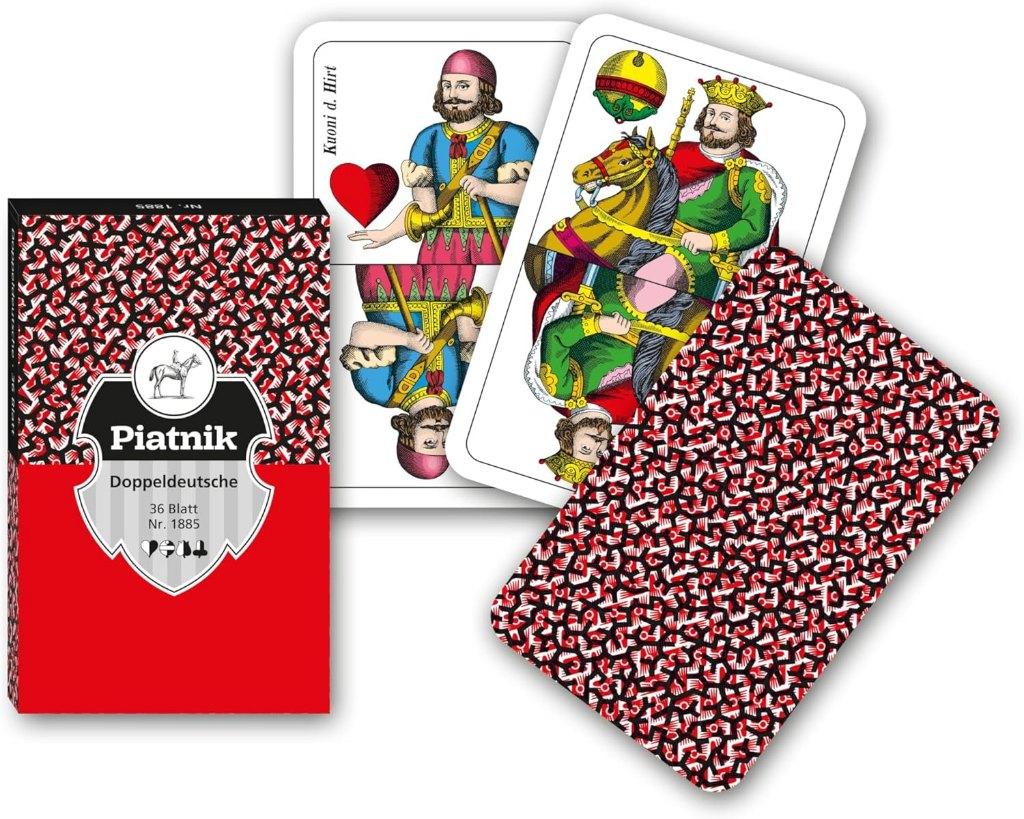 Duitse speelkaarten: Piatnik Doppeldeutsche, Enlèvement, Comme neuf, Carte(s) à jouer