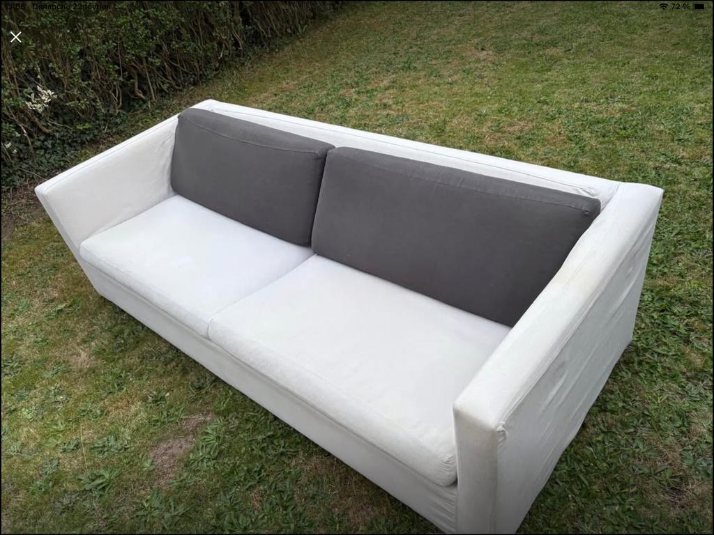 Canape lin/ coton, Maison & Meubles, Enlèvement, Utilisé, Tissus