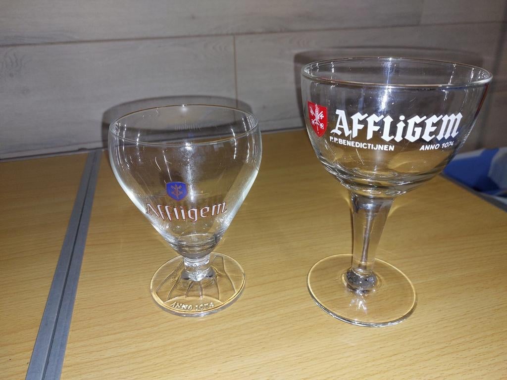 Affligem oud en recente glazen, Ophalen of Verzenden, Zo goed als nieuw, Glas of Glazen, Overige merken
