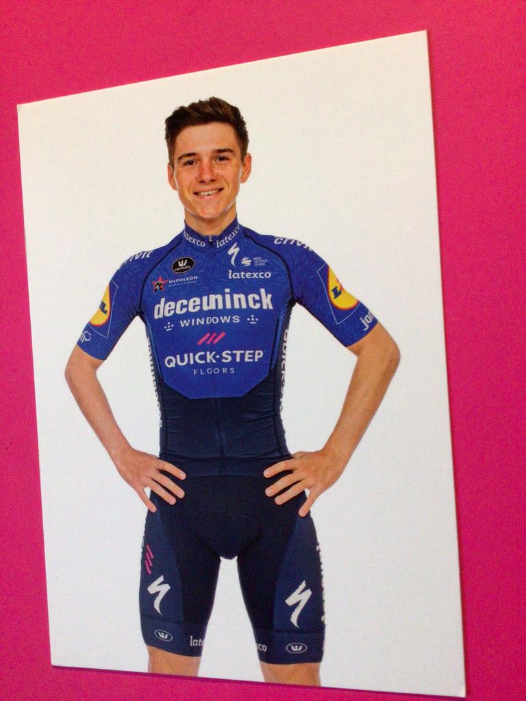 wielerkaart 2021 team quick step remco evenepoel, Verzenden, Zo goed als nieuw