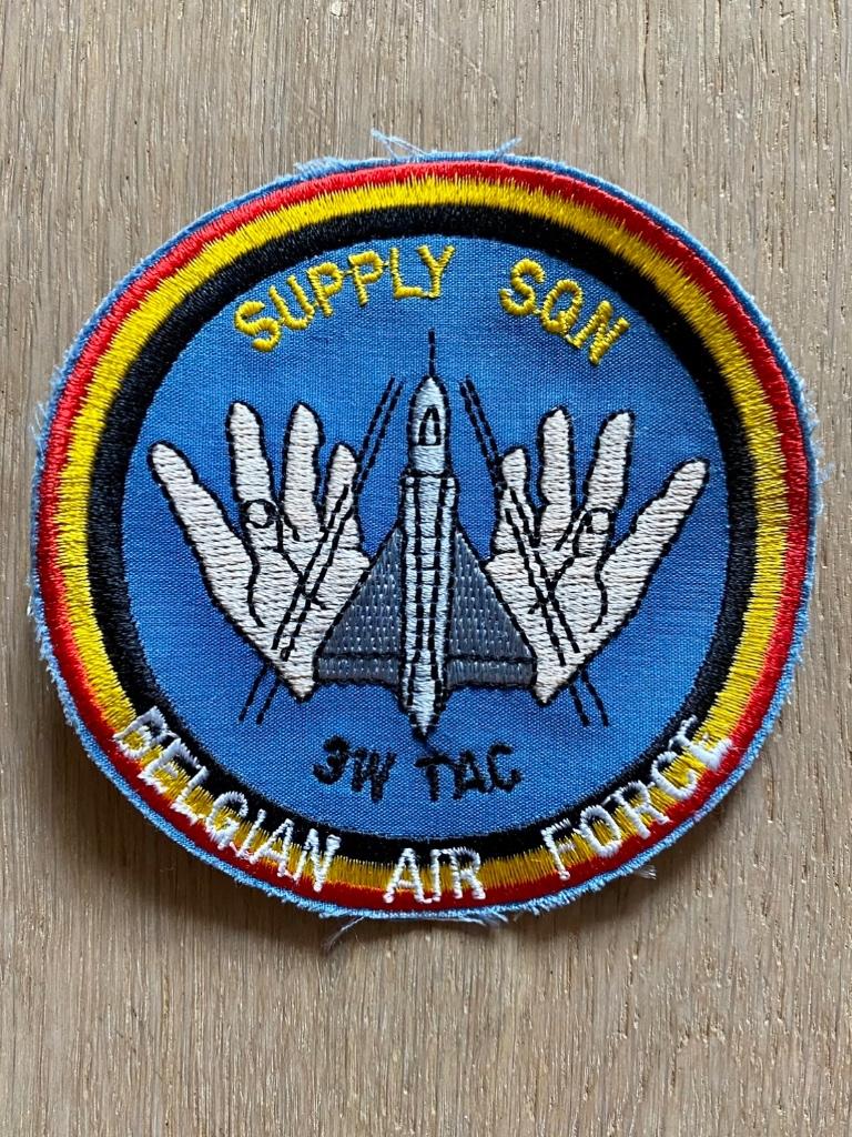 Belgian Air Force - 3W TAC - Supply SQN, Collections, Enlèvement ou Envoi, Comme neuf, Écusson, Insigne ou Logo