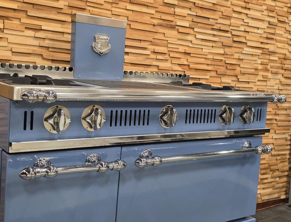 🔥Luxe Fornuis Delaubrac  120 cm baby blauw + rvs 2 ovens, Elektronische apparatuur, Fornuizen, 60 cm of meer, Grill, Ophalen of Verzenden