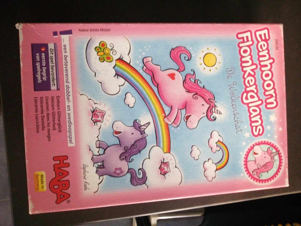 gezelschapsspel Eenhoorn Flonkerglans, Een of twee spelers, Ophalen of Verzenden, Gebruikt, HABA