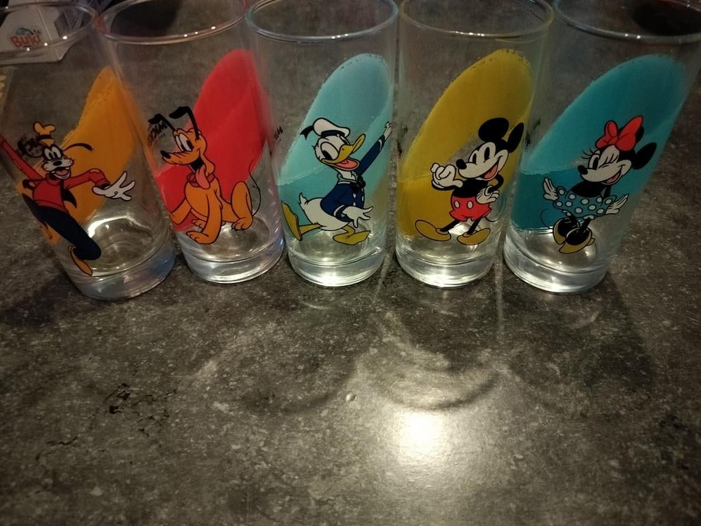 5 nieuwe Disneyglazen, Ophalen of Verzenden, Nieuw