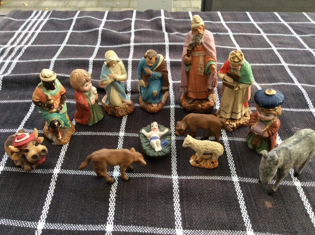 Kerst figuren, kersttafereel, Ophalen, Gebruikt