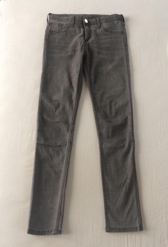 jeans broek skinny fit H&M 11-12 j 146 152 grijs, Broek, Gebruikt, Meisje, H&M