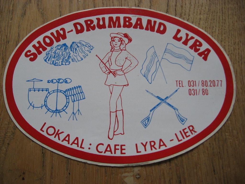 Sticker Show Drumband Lyra Lier, Verzamelen, Ophalen of Verzenden, Nieuw, Bedrijf of Vereniging