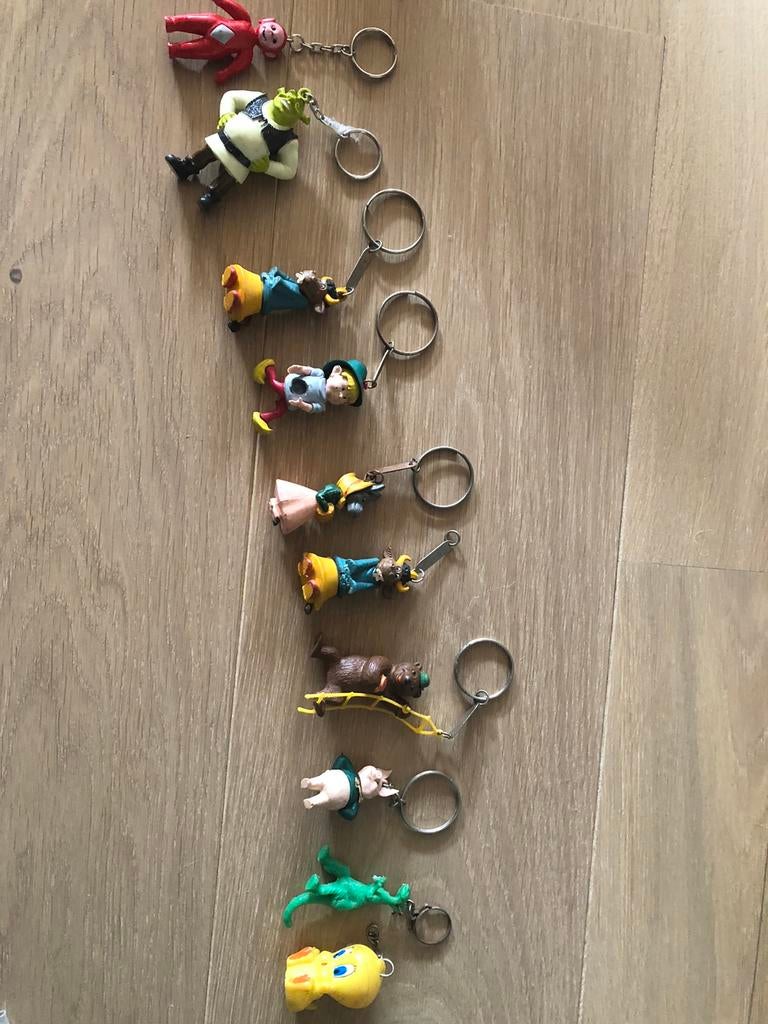 Reeks oude sleutelhangers stripfiguren samen 15euro, Verzamelen, Ophalen of Verzenden, Zo goed als nieuw