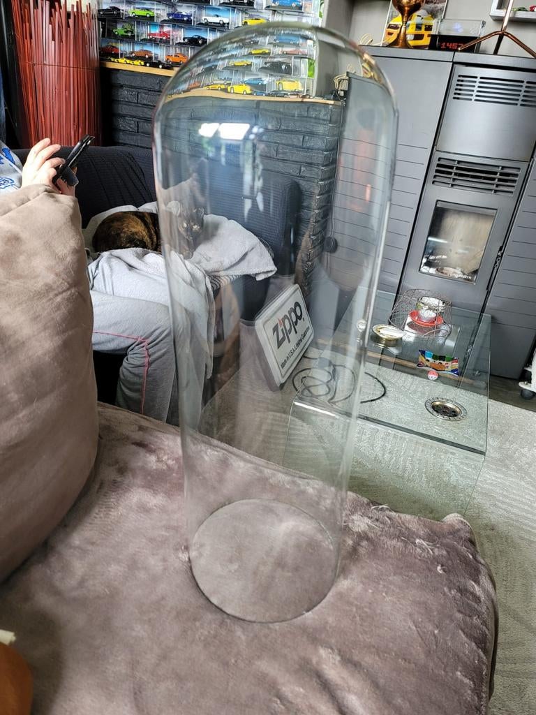 Grand globe en verre 60cm 20CM .Cloche ancienne,horloge..., Enlèvement, Utilisé