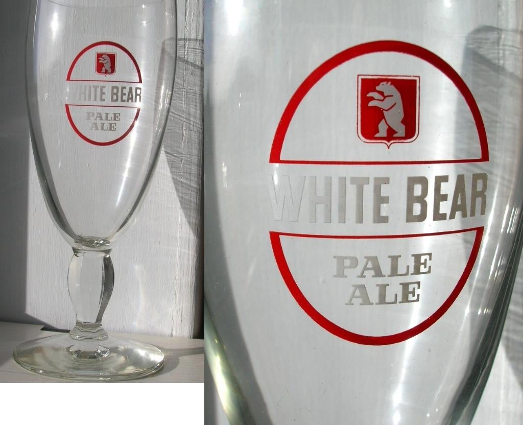DUVIEUSART  Nivelles  "White Bear", Enlèvement ou Envoi, Comme neuf, Verre ou Verres