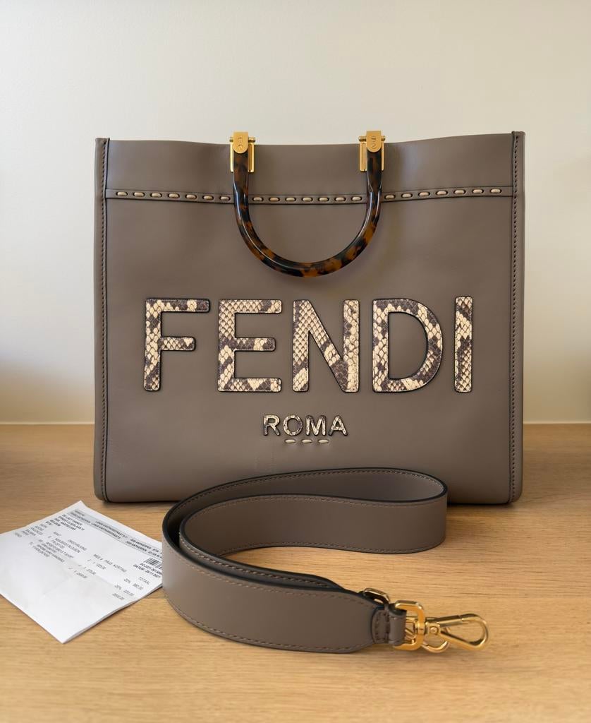 Fendi medium sunshine tote met factuur verso Antwerpen, Handtassen en Accessoires, Tassen | Damestassen, Ophalen of Verzenden