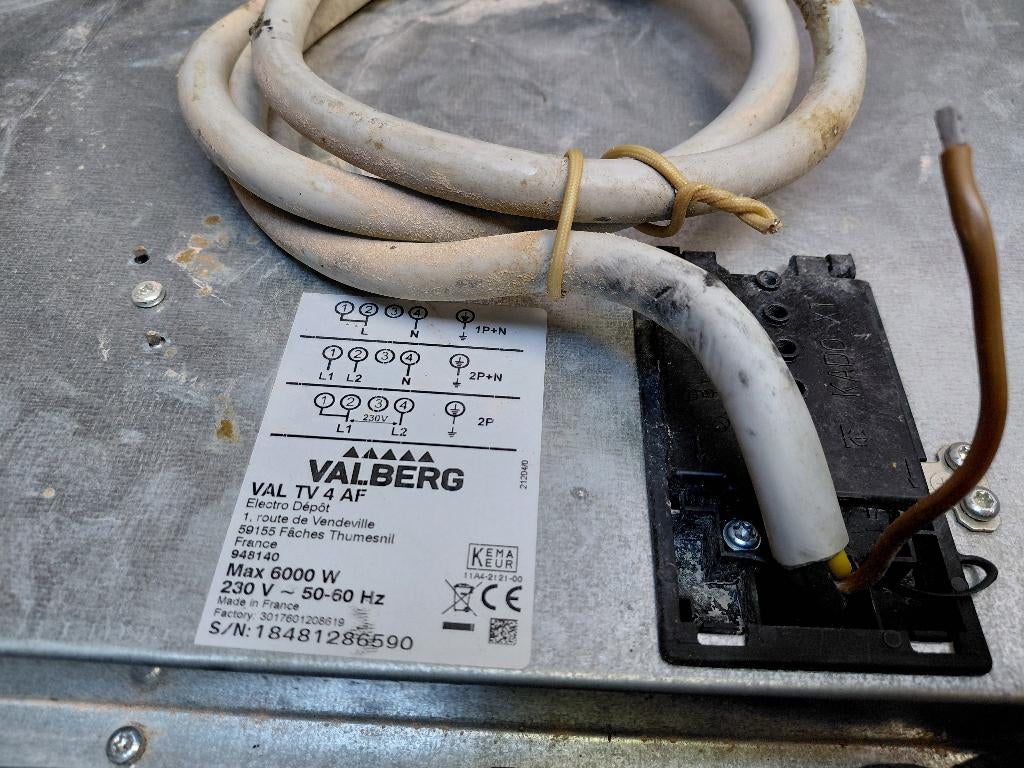 Elekrische kookplaat, Elektronische apparatuur, Ophalen, Gebruikt, Inbouw, Elektrisch