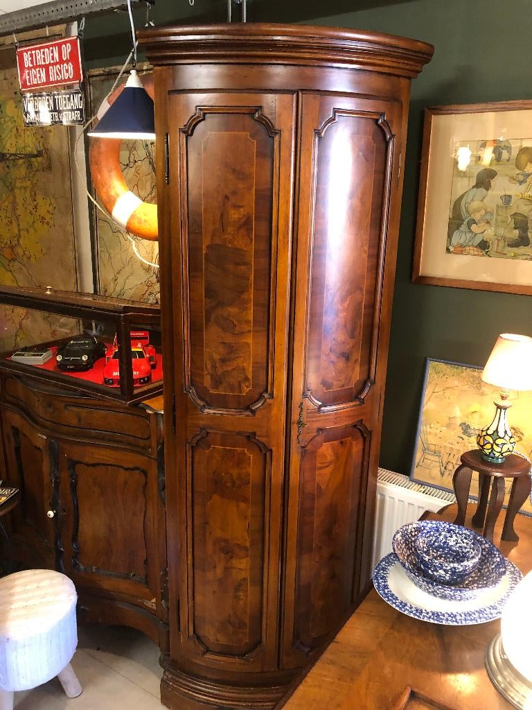 Antiek Bloem Mahonie Gefineerde Hoekkast., Ophalen