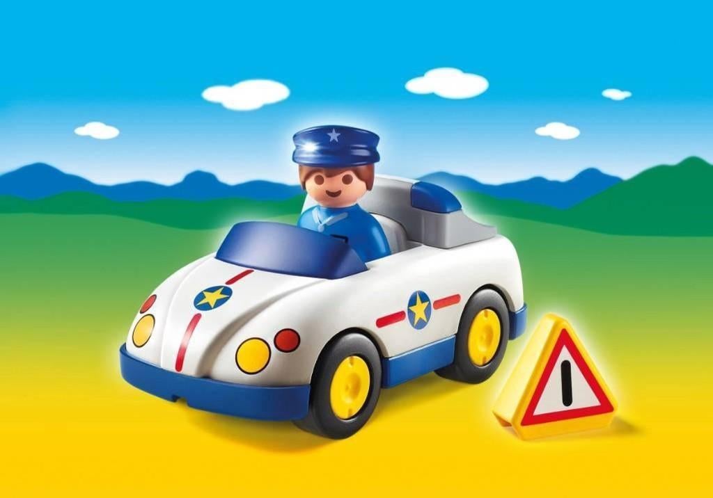 PLAYMOBIL 1.2.3 politieauto, Ophalen of Verzenden, Gebruikt, Complete set