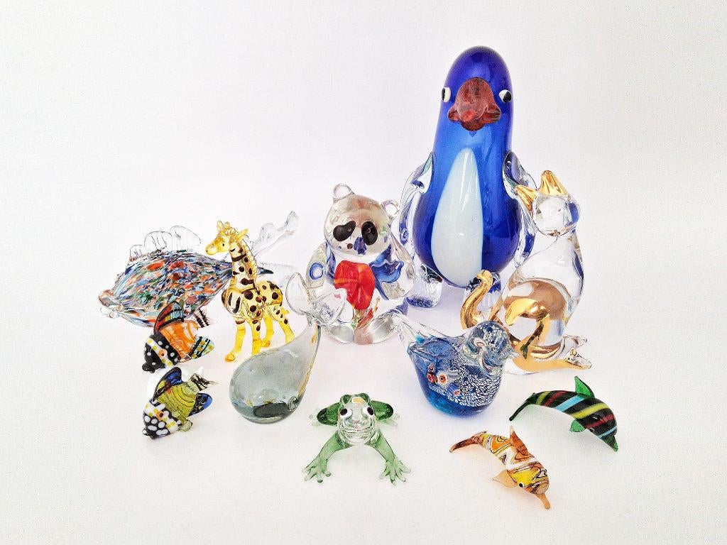 figurines d'animaux, art en verre, Collections, Statues & Figurines, Enlèvement ou Envoi, Utilisé, Animal