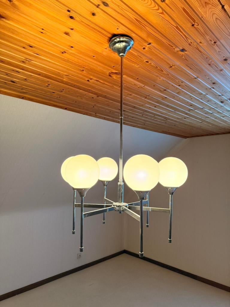 Lustre 6 branches Gaetano Sciolari (designer italien), Enlèvement, Comme neuf, Verre