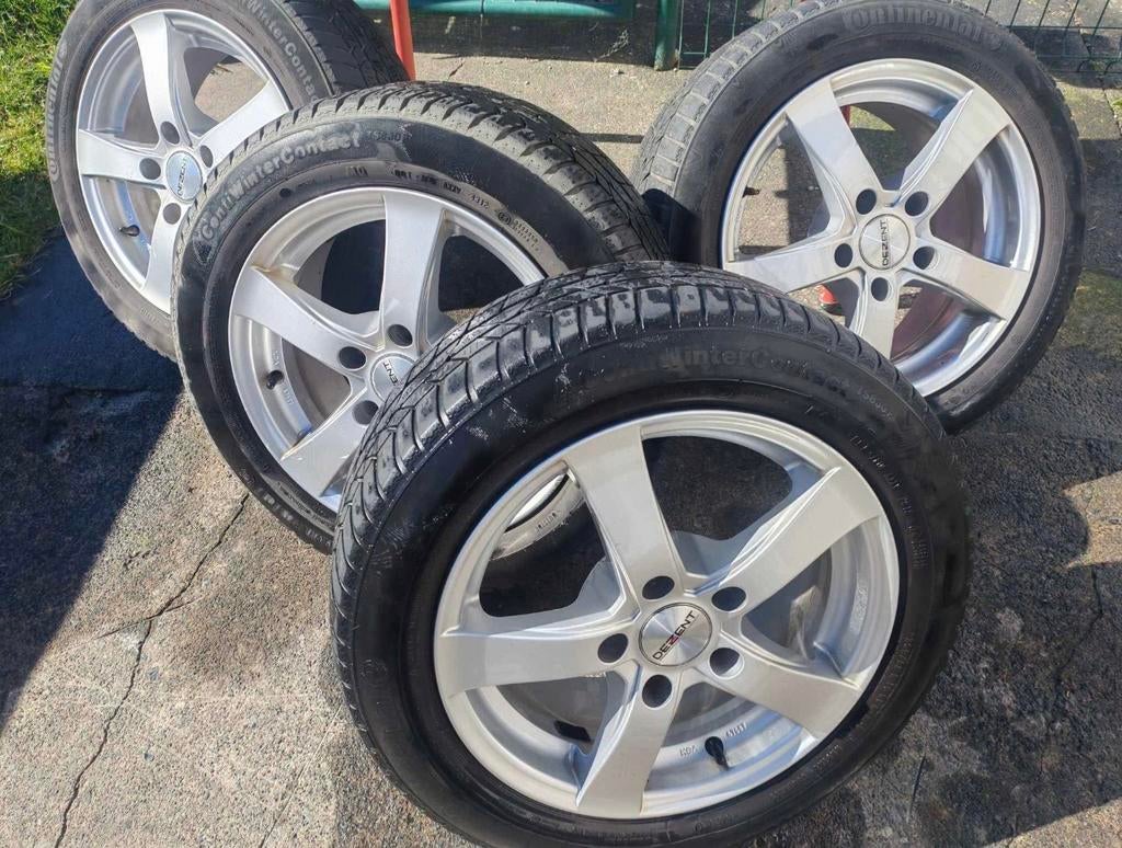 4 jantes entraxe 5x120 avec 4 pneu en 205.55.16, Autos : Pièces & Accessoires, Pneus & Jantes, Pneus et Jantes, 16 pouces, 205 mm