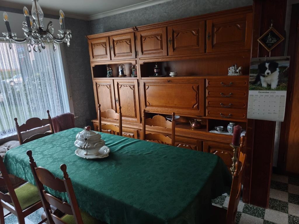 eiken eetkamer, Huis en Inrichting, Complete eetkamers, Ophalen, Gebruikt