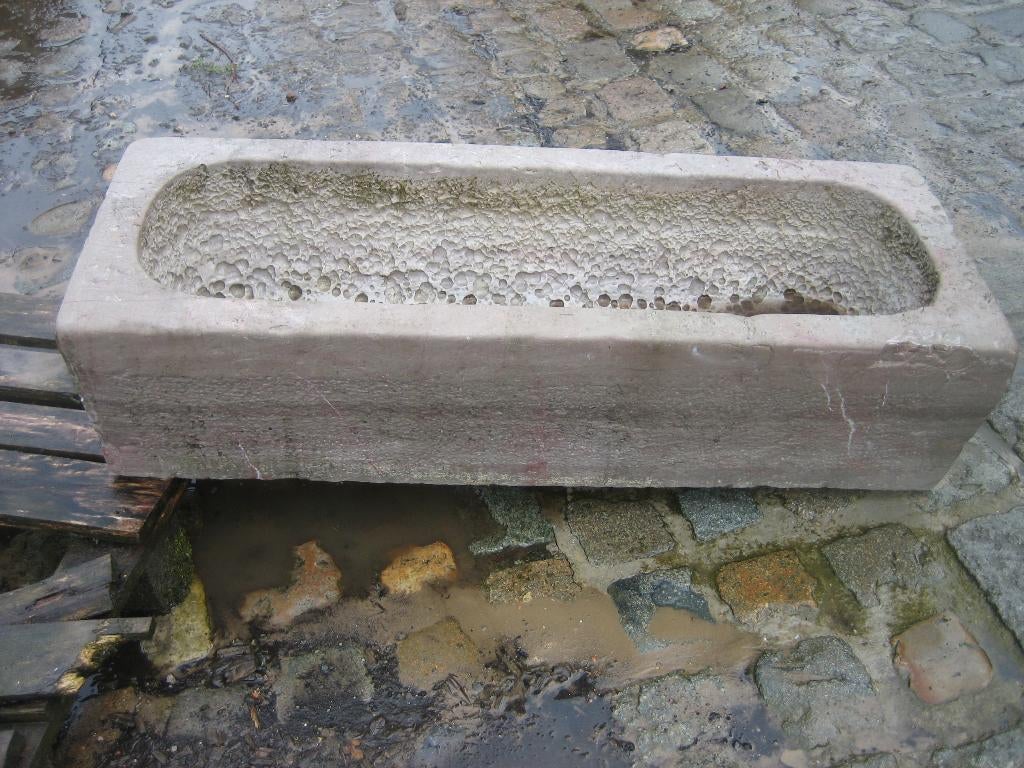 oude marmeren voederbak,bloembak,trog, Antiquités & Art, Enlèvement