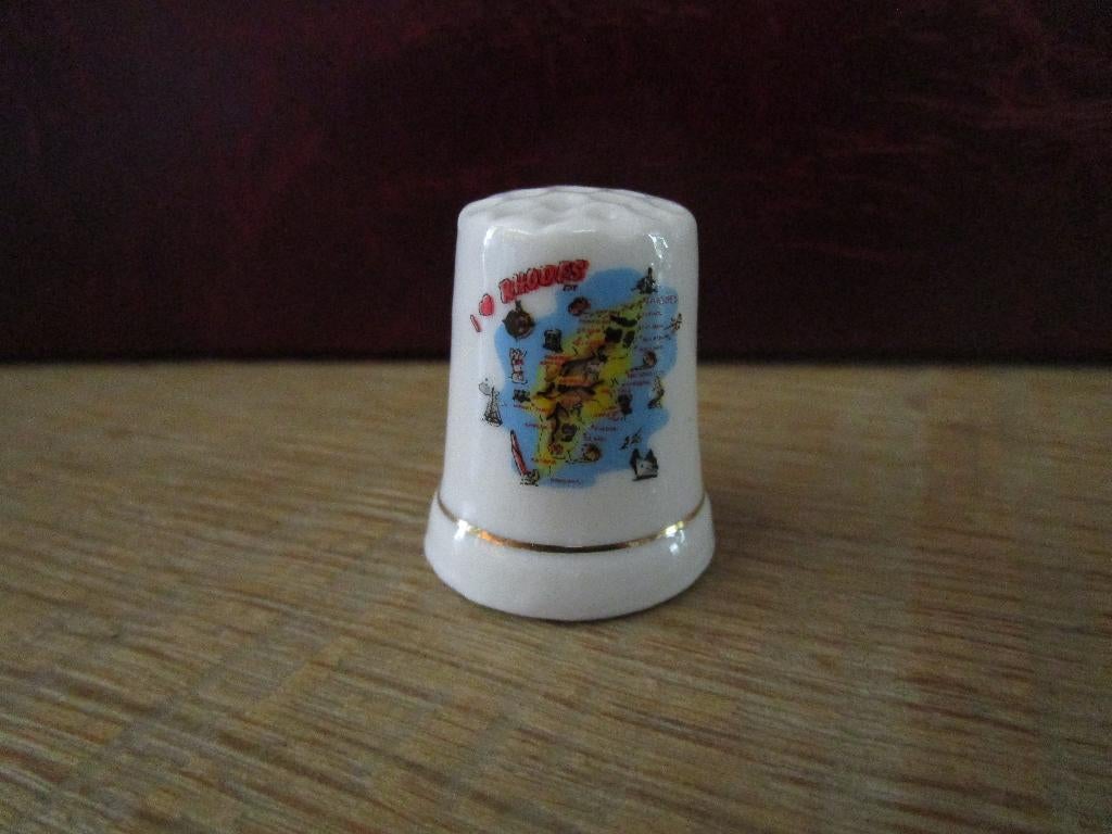 6 vingerhoedjes Griekenland, Verzamelen, Vingerhoedjes, Ophalen of Verzenden, Nieuw, Porselein