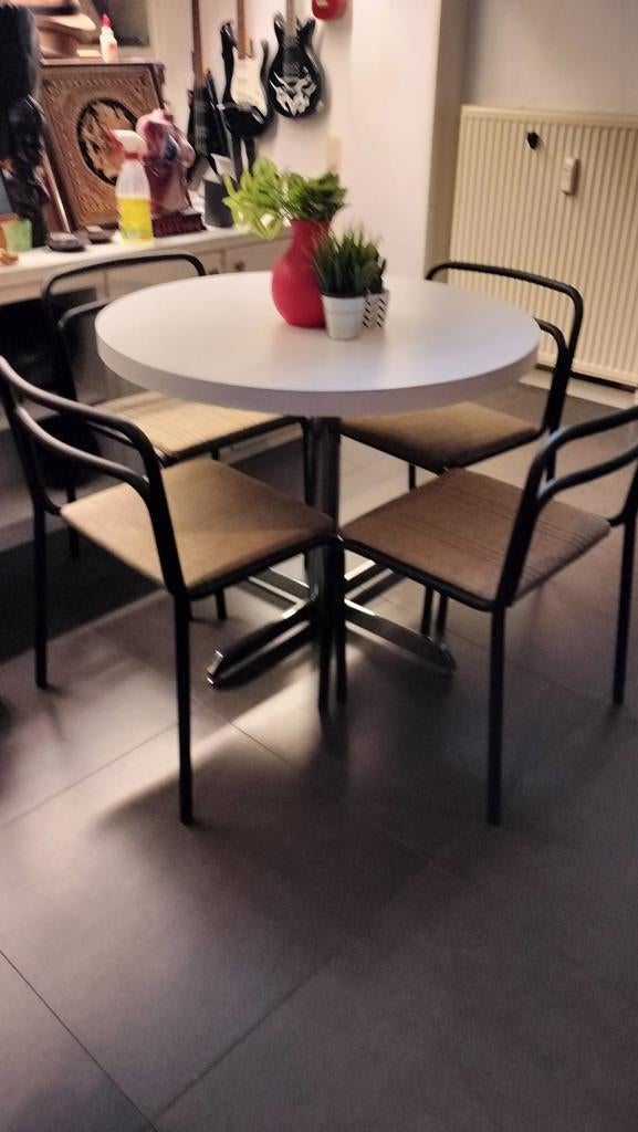 Vintage space-age mid-century ronde tafel met ORIX -Moltini, Ophalen