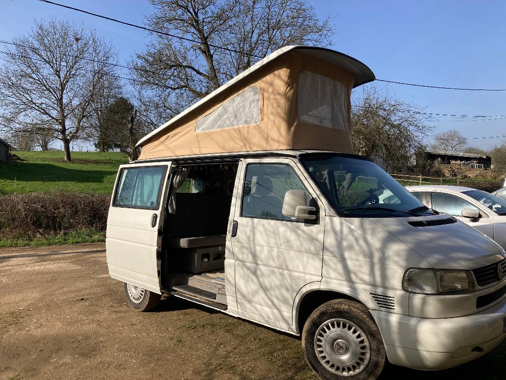 VW T4 California Westfalia 1999 - 2.5 tdi - cruise control, 75 kW, Stof, Wit, Grijs