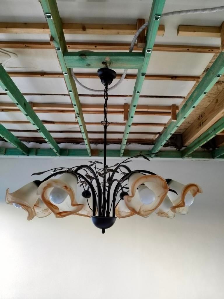 2 mooie lusters met blaadjes, Ophalen