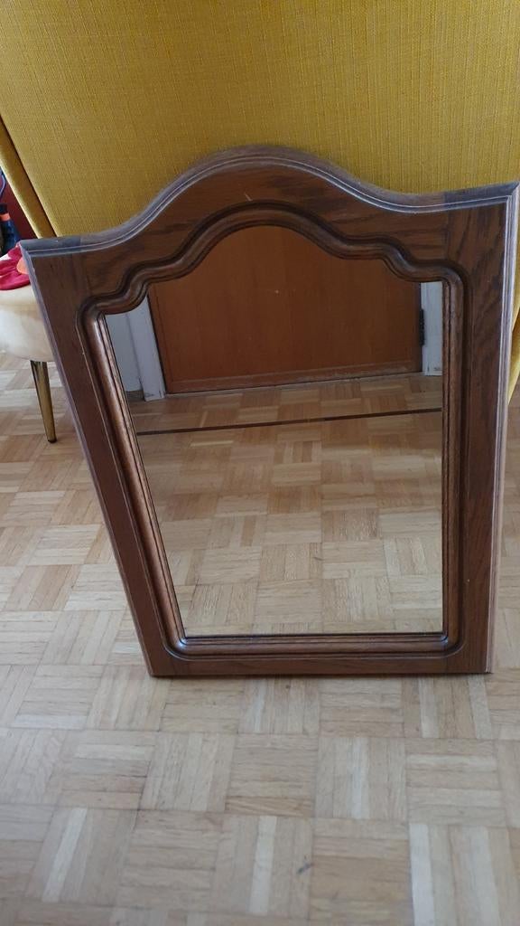 Antieke houten spiegel, Enlèvement, Rectangulaire, 50 à 100 cm, 100 à 150 cm
