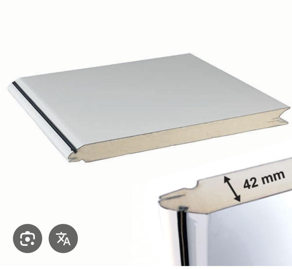 Panneau porte de garage stuc blanc, Maison & Meubles, Neuf, Métal, Classique, Enlèvement