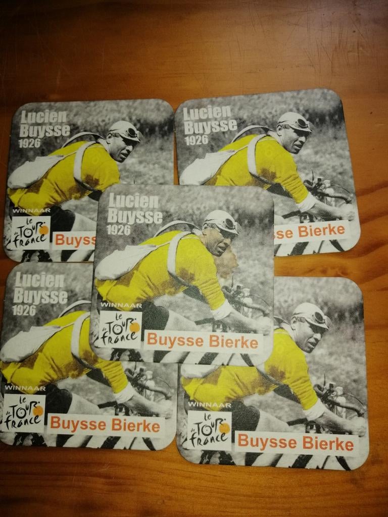 5 bierkaartjes /bierviltjes Lucien Buysse, Enlèvement ou Envoi