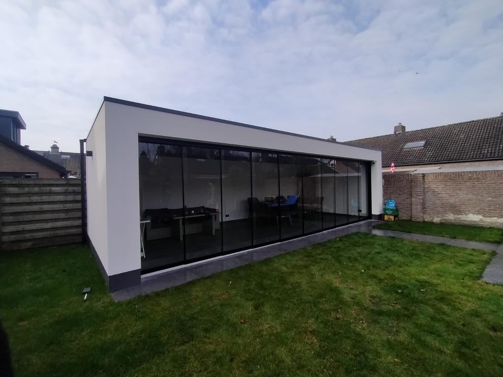 Glazenschuifwanden Glazen schuifwand Glazenwand schuifdeur, Bricolage & Construction, Vitres, Châssis & Fenêtres, Verre de sécurité