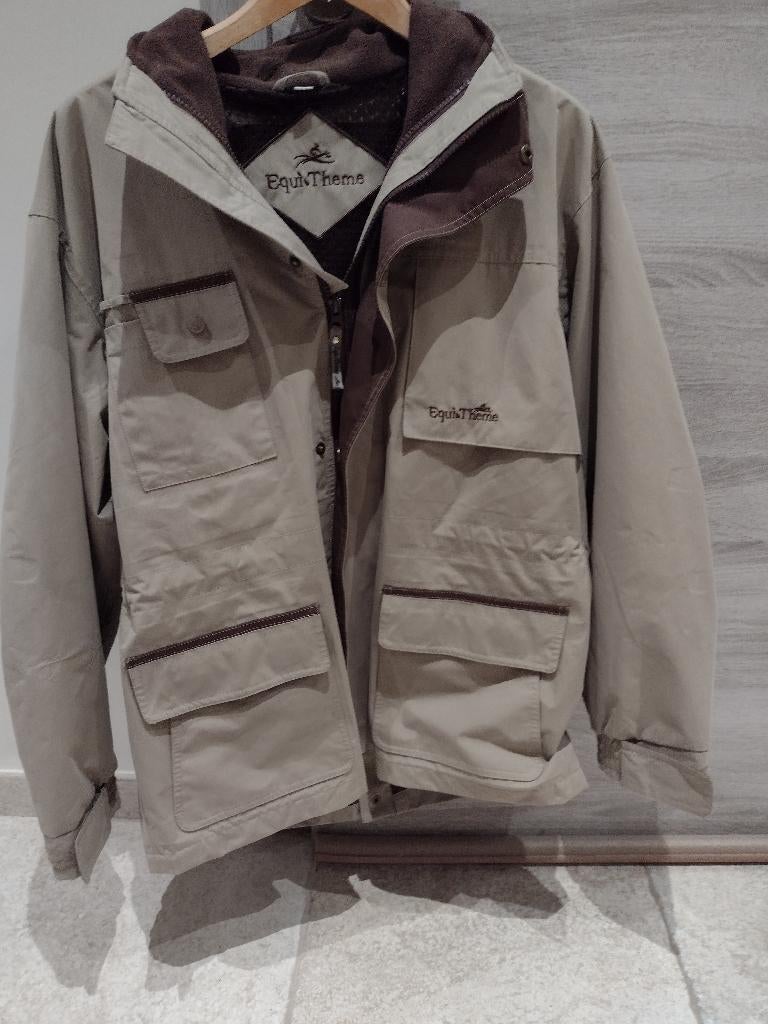 Equitheme waterdichte jas 2 in 1, Dieren en Toebehoren, Paardrijkleding, Ophalen