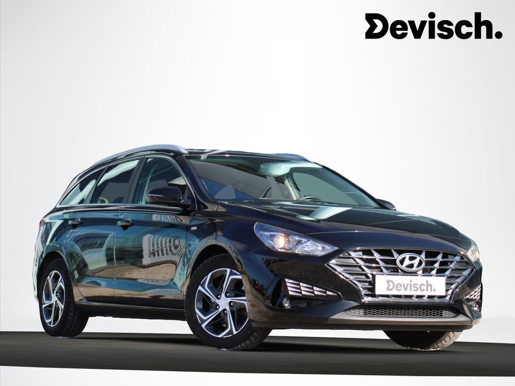Hyundai i30 Wagon 1.5T-GDi TECHNO MHEV Automaat 160 PK *CAM*, Auto's, Stof, Gebruikt, Zwart, Bedrijf