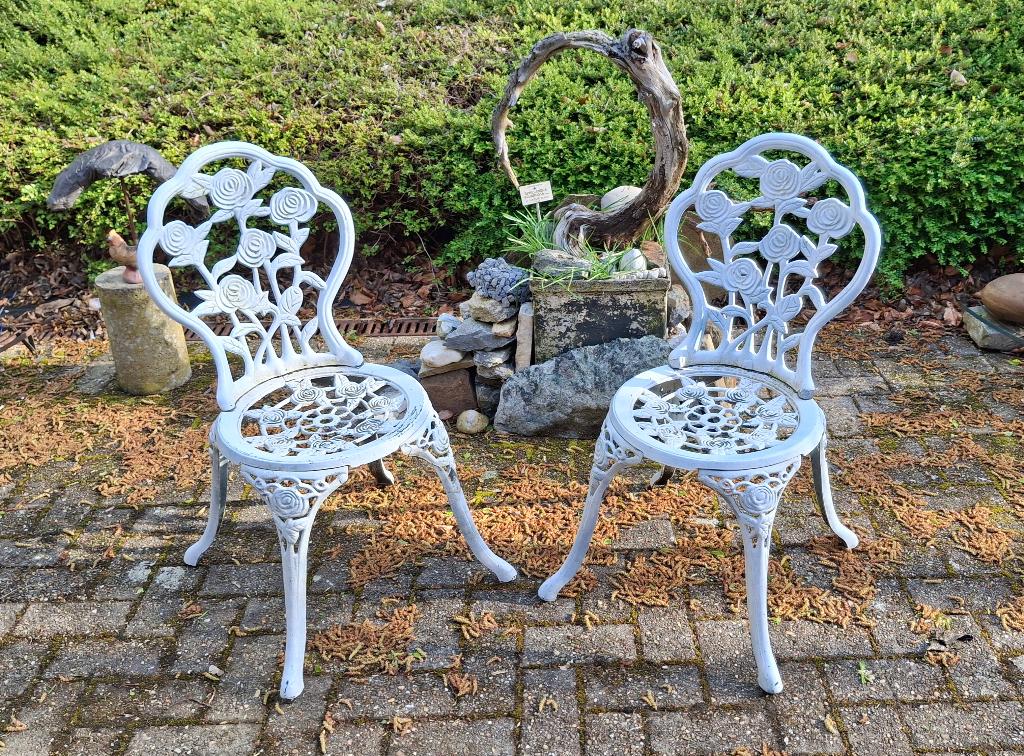 Tuinstoelen type bistrot, Tuin en Terras, Ophalen, Gebruikt, Metaal