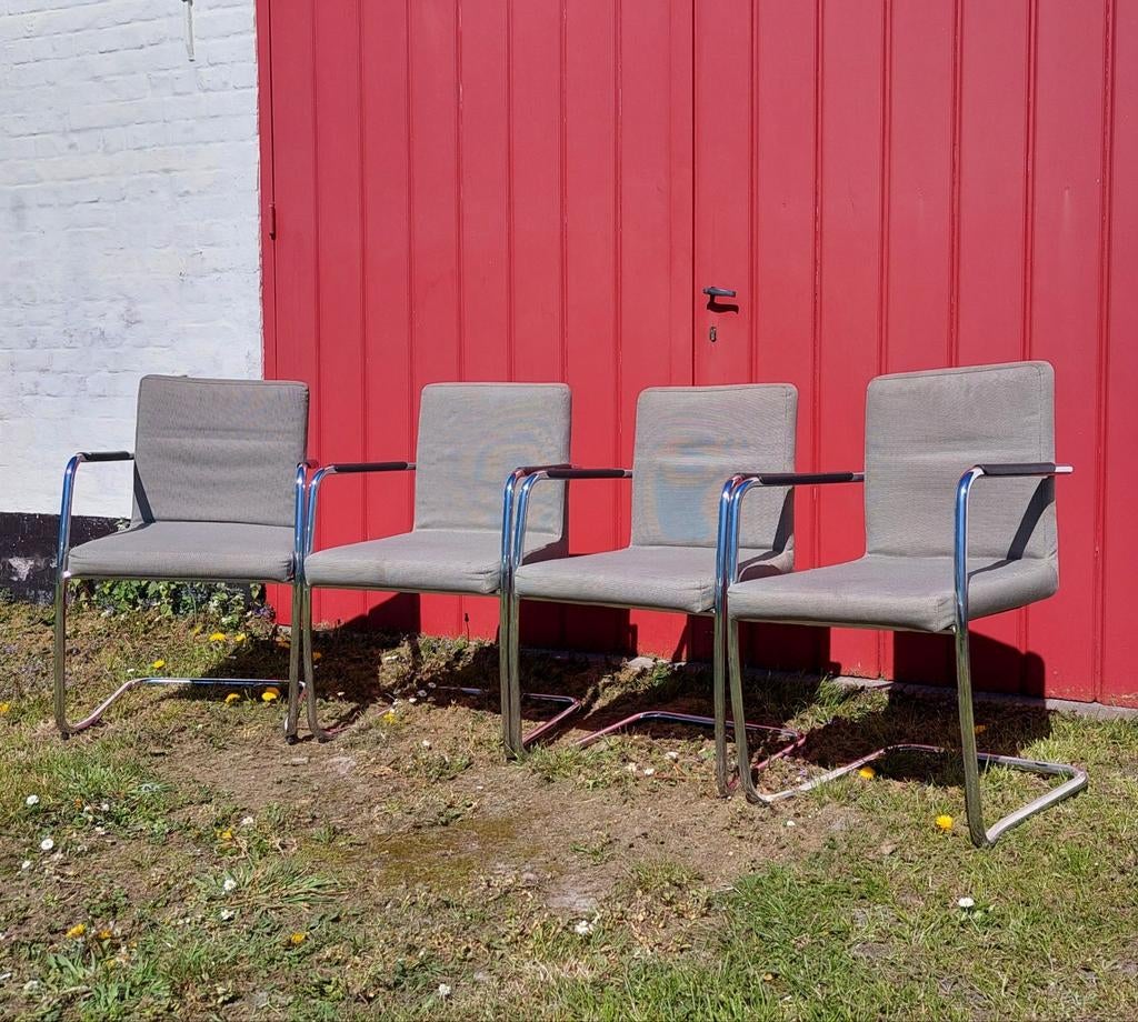 4x design stoelen, Huis en Inrichting, Ophalen, Zo goed als nieuw, Grijs, Vier