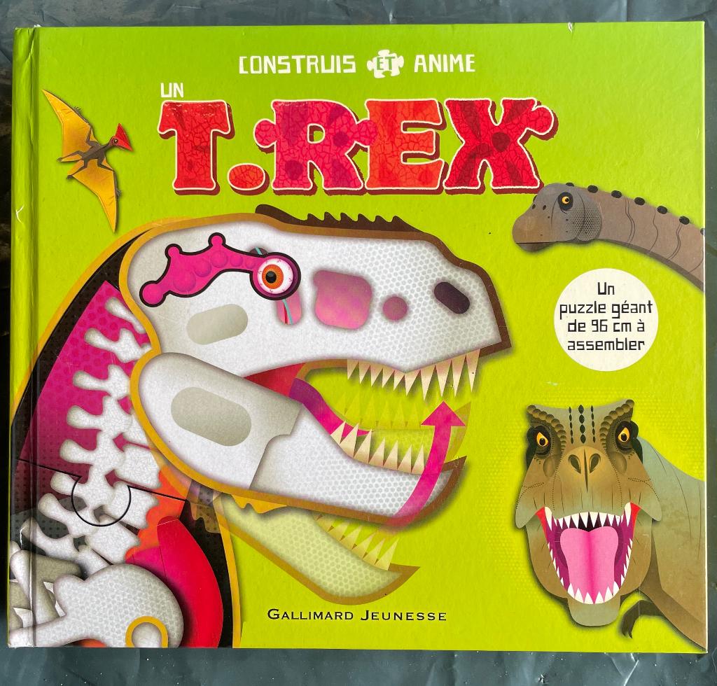 Livre + puzzle géant T. Rex Gallimard Jeunesse, Livres, Enlèvement, Comme neuf, 4 ans