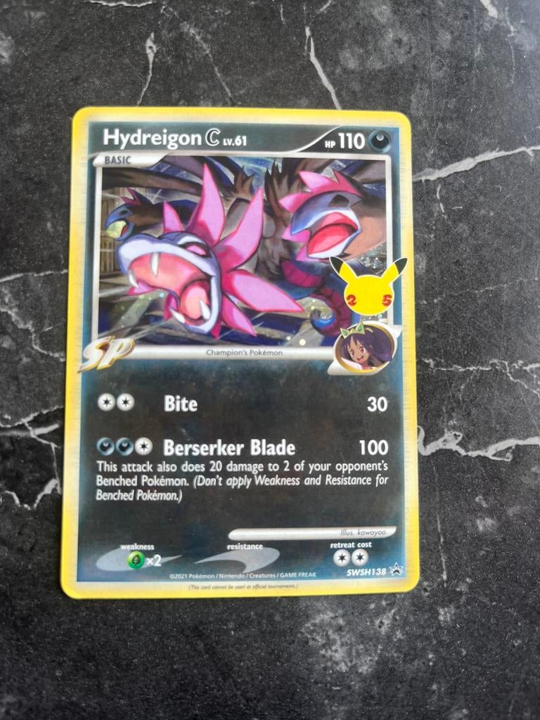 Hydreigon C - SWSH138 - Celebrations - Black Star Promo, Ophalen of Verzenden, Zo goed als nieuw